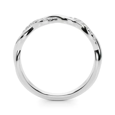 Agatha Braided Pavé Diamond Wedding Band