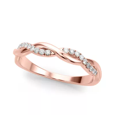 Adrianne Braided Pavé Diamond Wedding Band