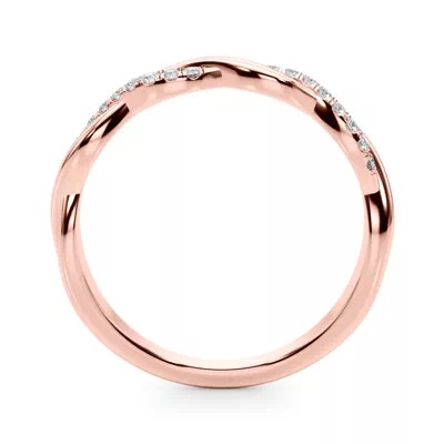 Adrianne Braided Pavé Diamond Wedding Band