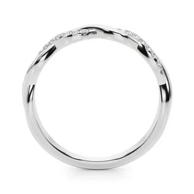 Adrianne Braided Pavé Diamond Wedding Band