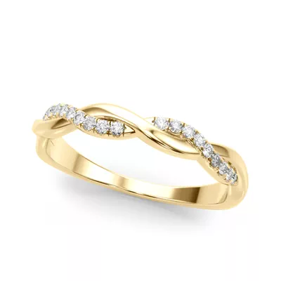 Adrianne Braided Pavé Diamond Wedding Band