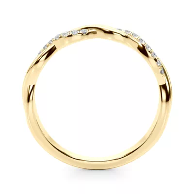 Adrianne Braided Pavé Diamond Wedding Band