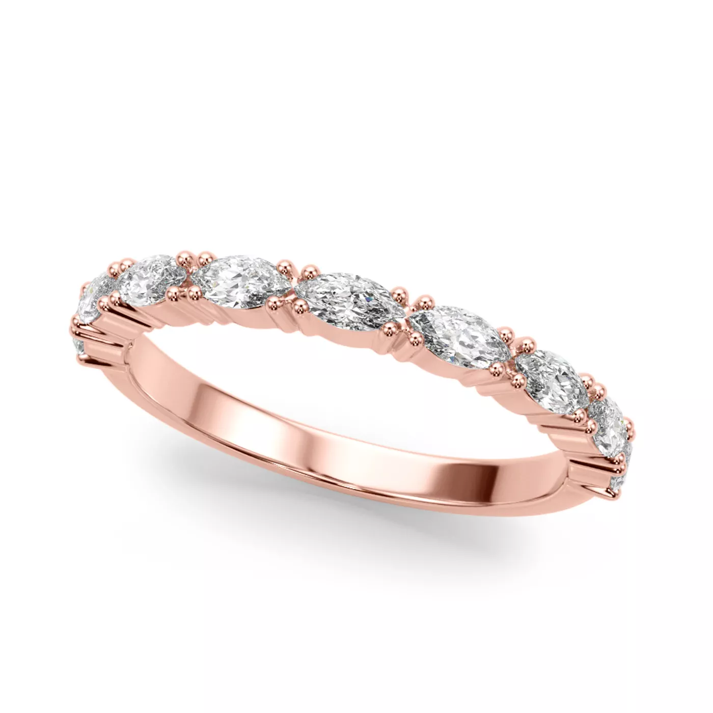 Alanis Marquise Diamond Wedding Band