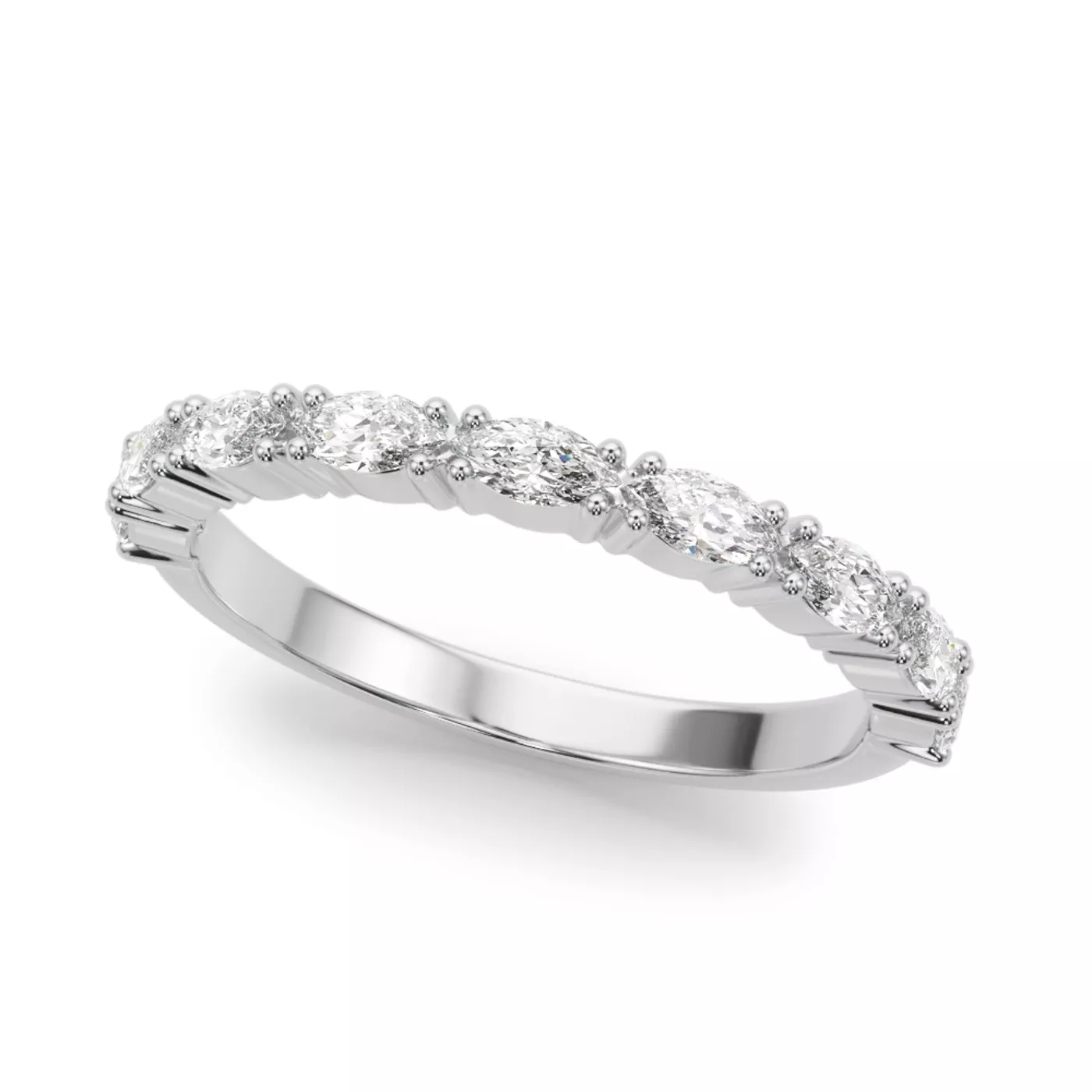 Alanis Marquise Diamond Wedding Band