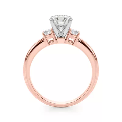 Aila Three Stone Diamond Engagement Ring