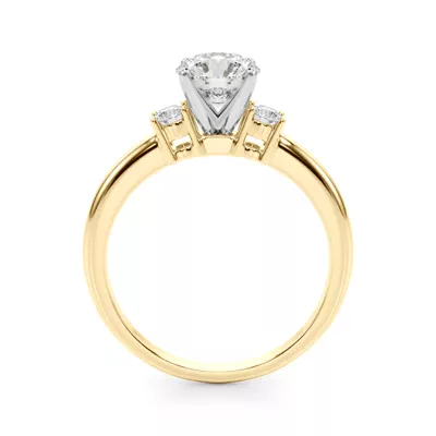 Aila Three Stone Diamond Engagement Ring