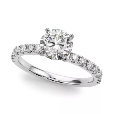 Lindsey Pave Diamond Engagement Ring