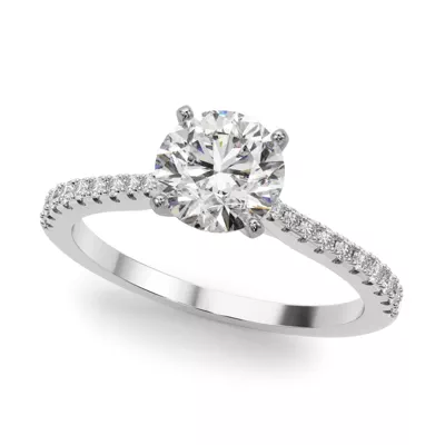 Salida Classic Tapered Pave Diamond Engagement Ring