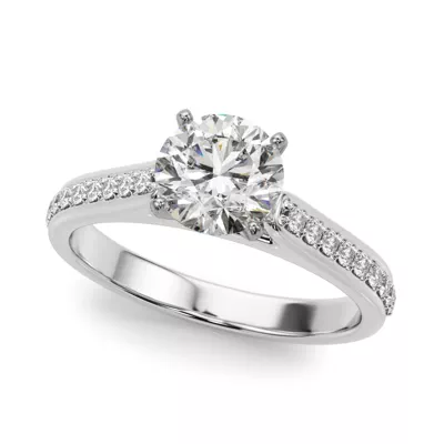 Caldera Shared Prong Diamond Engagement Ring