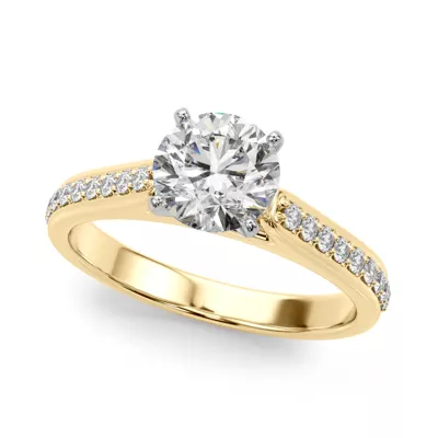 Caldera Shared Prong Diamond Engagement Ring
