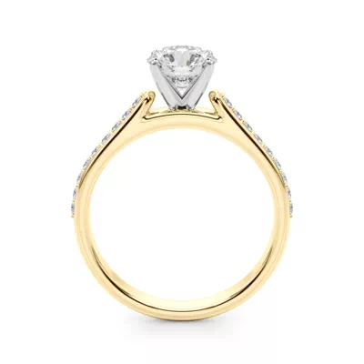 Caldera Shared Prong Diamond Engagement Ring