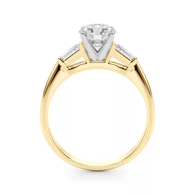 Galla Three Stone Tapered Baguette Engagement Ring