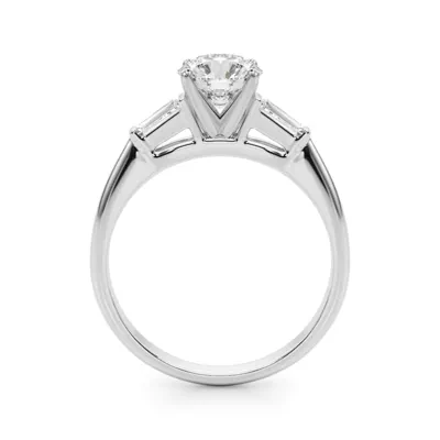 Galla Three Stone Tapered Baguette Engagement Ring