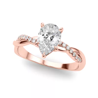 Eula Pave Diamond Braided Engagement Ring