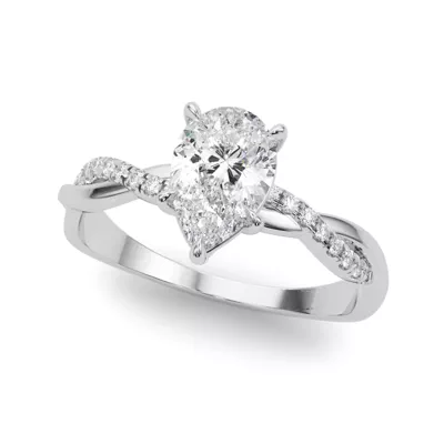 Eula Pave Diamond Braided Engagement Ring