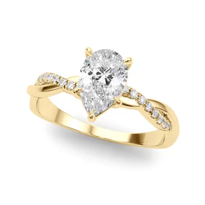 Eula Pave Diamond Braided Engagement Ring