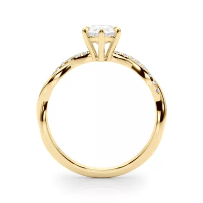 Eula Pave Diamond Braided Engagement Ring