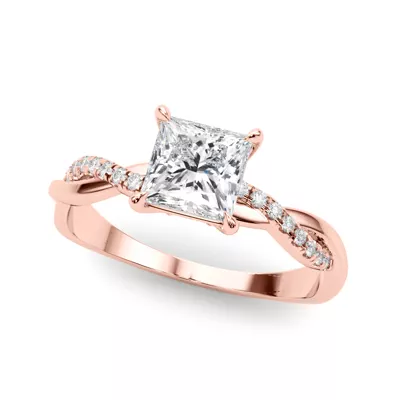 Elowin Pave Diamond Braid Engagement Ring