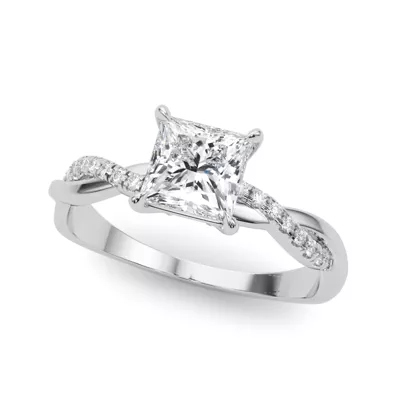 Elowin Pave Diamond Braid Engagement Ring