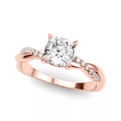 Destry Pave Diamond Braid Engagement Ring