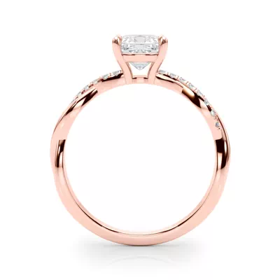 Destry Pave Diamond Braid Engagement Ring