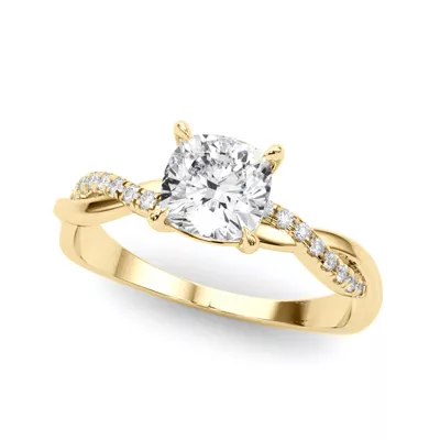 Destry Pave Diamond Braid Engagement Ring