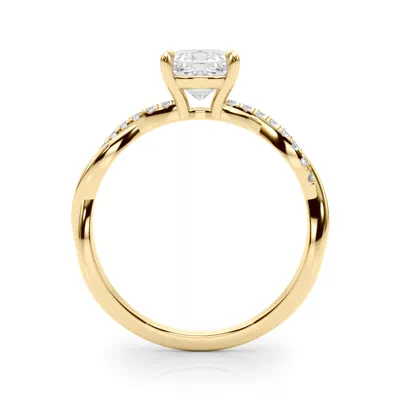 Destry Pave Diamond Braid Engagement Ring