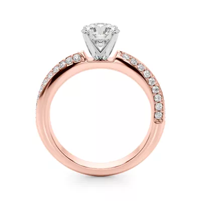 Jupiter Pave Twist Diamond Engagement Ring