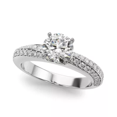Jupiter Pave Twist Diamond Engagement Ring