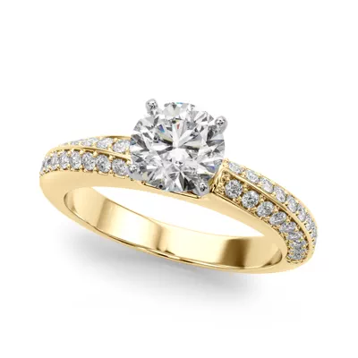 Jupiter Pave Twist Diamond Engagement Ring
