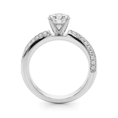 Jupiter Pave Twist Diamond Engagement Ring