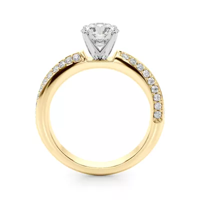 Jupiter Pave Twist Diamond Engagement Ring