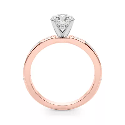 Adaline Baguette And Round Diamond Engagement Ring