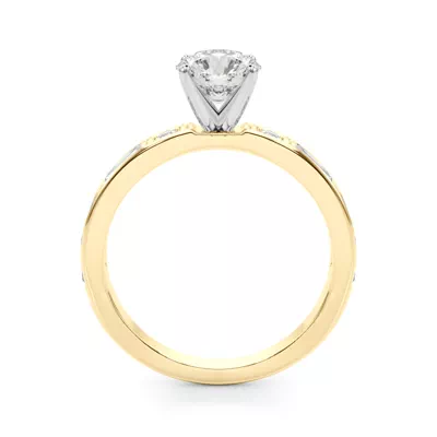 Adaline Baguette And Round Diamond Engagement Ring