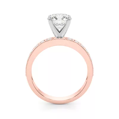 Liv Vintage Style Channel Diamond Engagement Ring