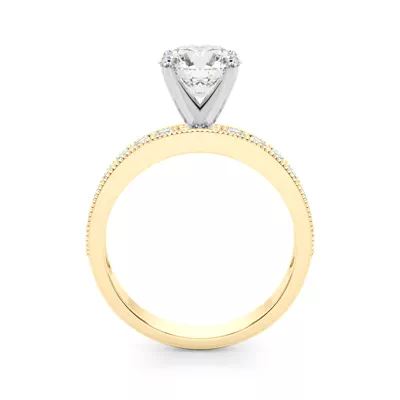 Liv Vintage Style Channel Diamond Engagement Ring