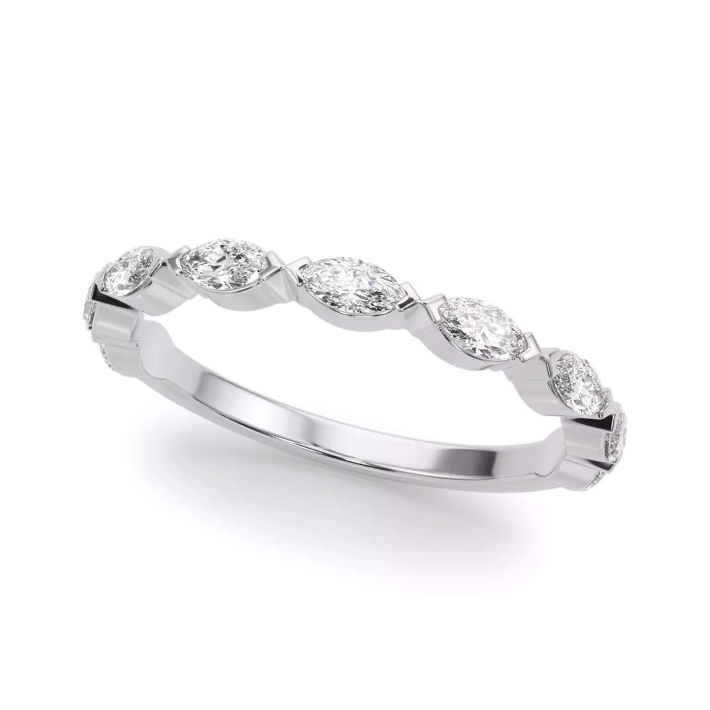Azalia Marquise Diamond Wedding Band