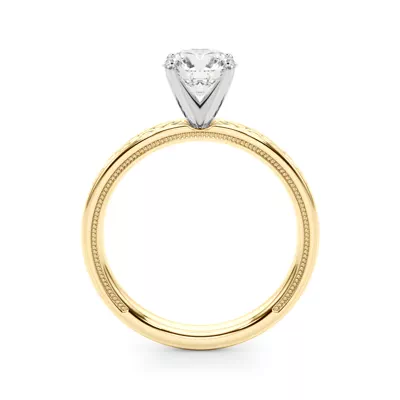 Peridorna Vintage Inspired Solitaire Engagement Ring