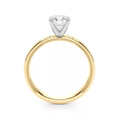 Moganita Vintage Inspired Solitaire Engagement Ring