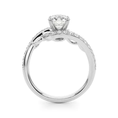Ametrine Marquise And Round Diamond Bypass Engagement Ring