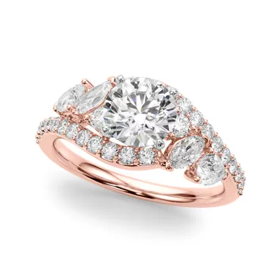 Sapphiris Pear And Marquise Diamond Bypass Engagement Ring