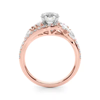 Sapphiris Pear And Marquise Diamond Bypass Engagement Ring