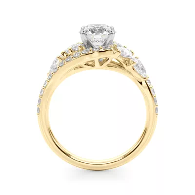 Sapphiris Pear And Marquise Diamond Bypass Engagement Ring