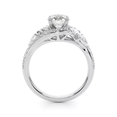 Sapphiris Pear And Marquise Diamond Bypass Engagement Ring
