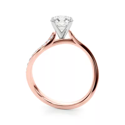 Ziridelle Bypass Pave Diamond Engagement Ring