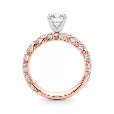 Aurorite Swirl Inspired Diamond Engagement Ring