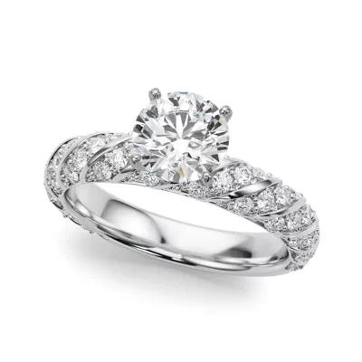Aurorite Swirl Inspired Diamond Engagement Ring