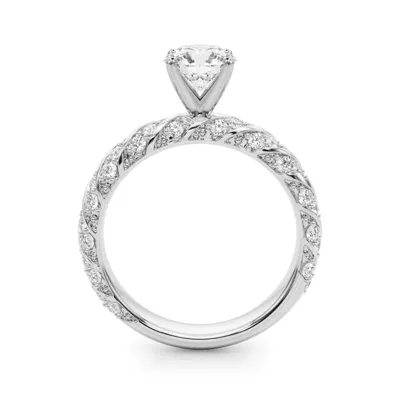 Aurorite Swirl Inspired Diamond Engagement Ring