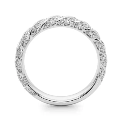 Aurorite Swirl Inspired Diamond Wedding Band