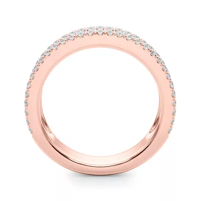 Opulencia Round And Baguette Diamond Wedding Band